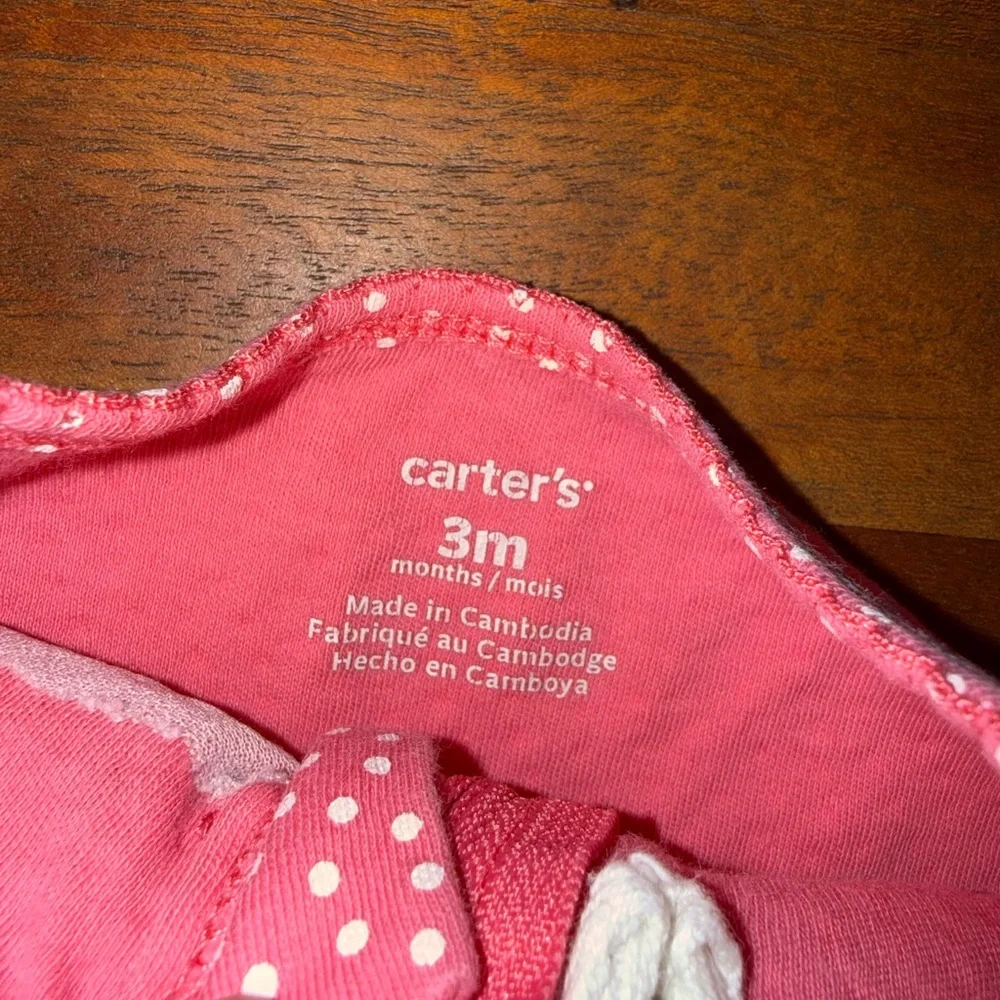 Carter's Pink Polka Dot 'Little Sister' Footie‎
